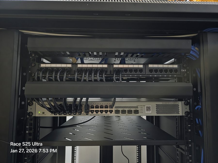 Cat.6 Patch Panel & Ruijie Switch